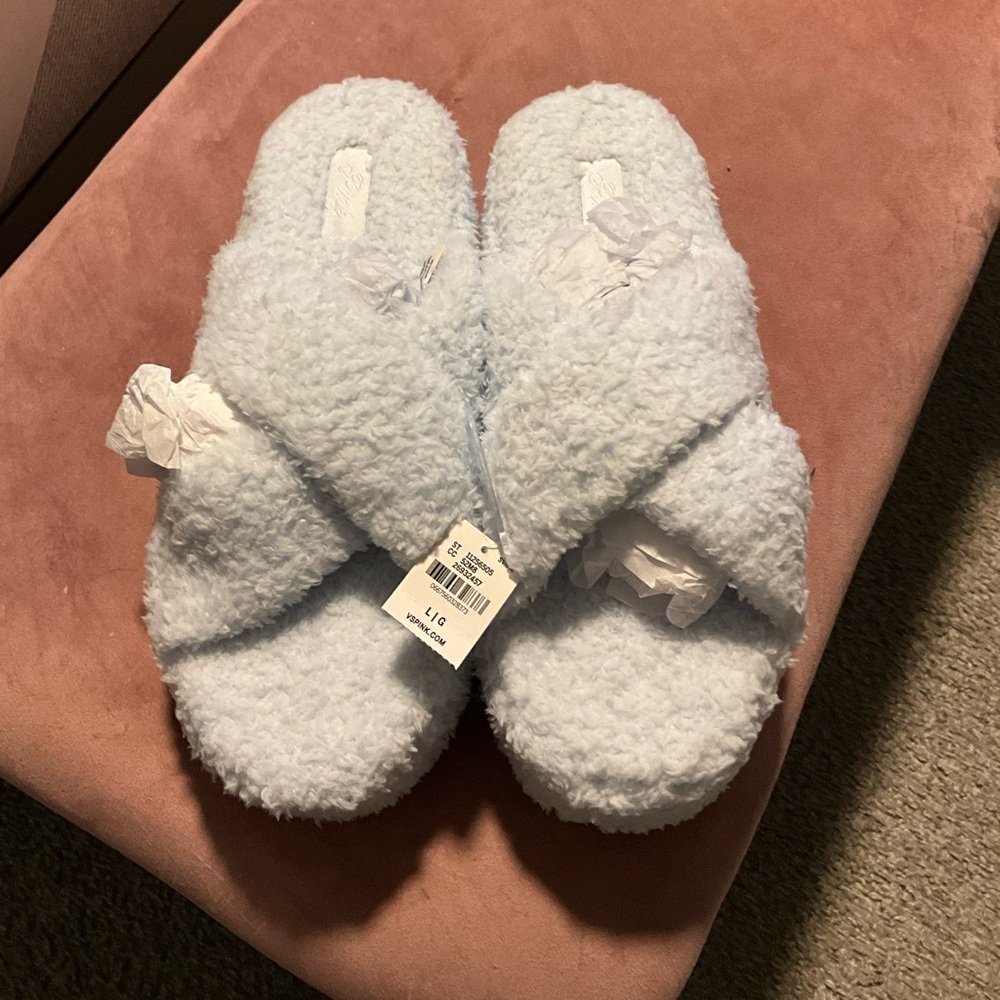 Victoria’s Secret Platform Teddy Slippers New